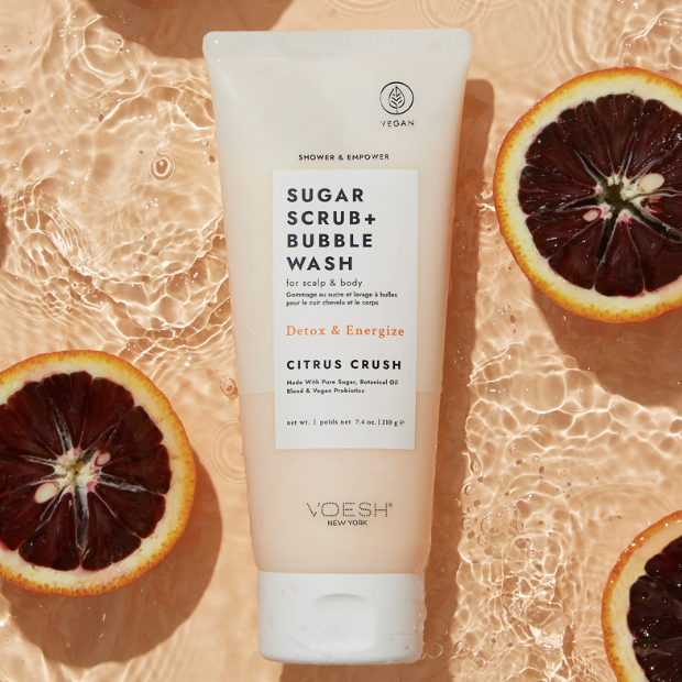 VOESH Sugar Scrub + Bubble Wash – Citrus Crush 210g