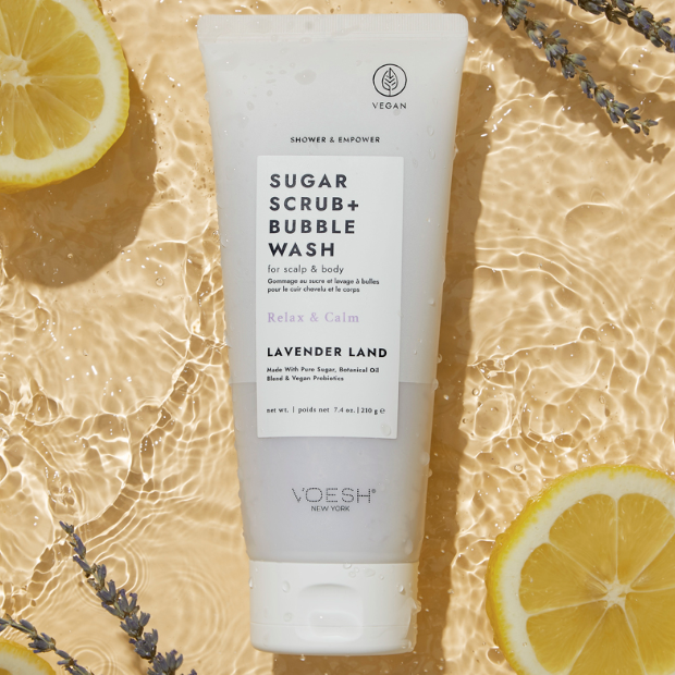 VOESH Sugar Scrub + Bubble Wash – Lavender Land 210g