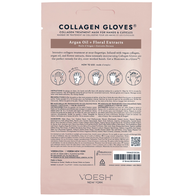 VOESH Collagen Gloves with Argan Oil + Floral Extracts