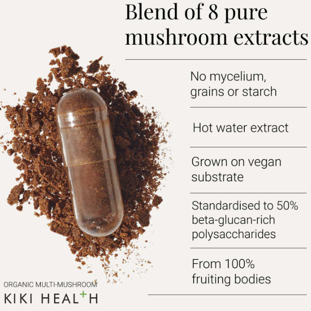 KIKI Health Organic Multi-Mushroom 60 Vegi Capsules