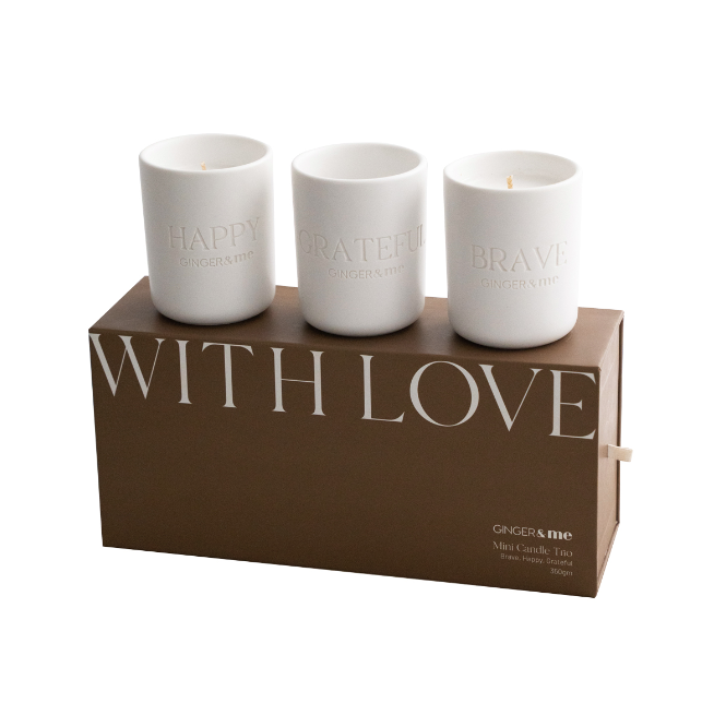 GINGER&ME Mini Candle Trio 350g