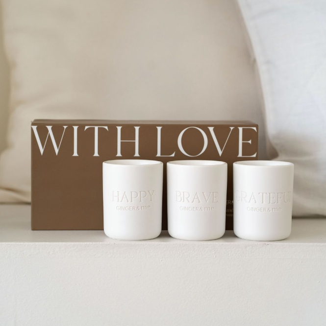 GINGER&ME Mini Candle Trio 350g