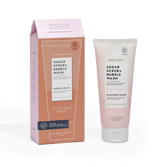 VOESH Sugar Scrub + Bubble Wash – Blossom Bliss 210g