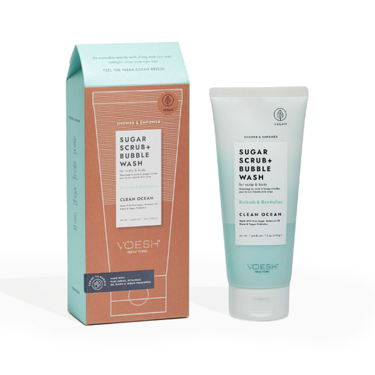 VOESH Sugar Scrub + Bubble Wash – Clean Ocean 210g