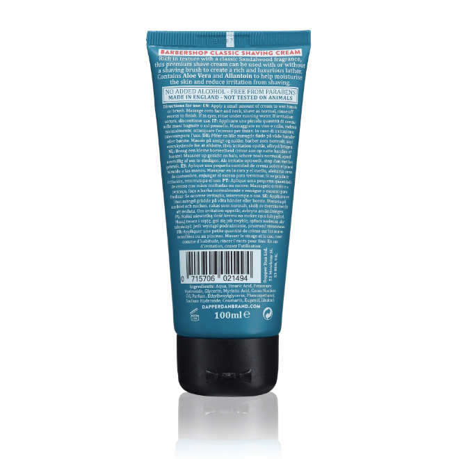 DAPPER DAN Shaving Cream 100ml